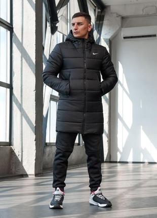 Зимняя мужская куртка nike удлиненная модель до -25°с