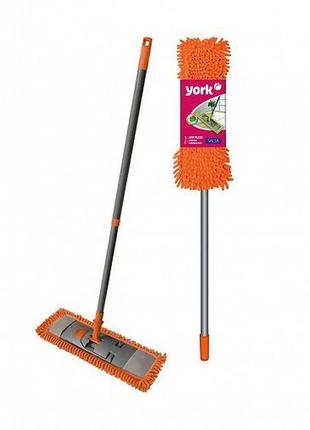 Швабра для миття йорк сальса 40х10 см для прибирання мийки щільна жовтогаряча розсувна регульована якісна
