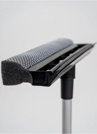 Швабра для мытья окон с алюминиевой ручкой окномойка двусторонняя выдвижная телескопическая