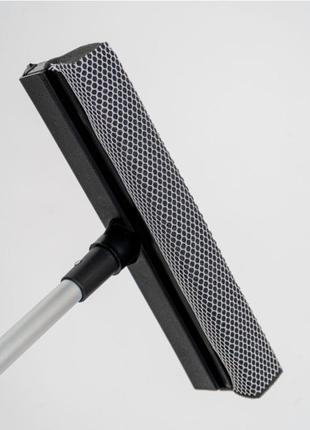 Швабра для мытья окон с алюминиевой ручкой окномойка двусторонняя выдвижная телескопическая