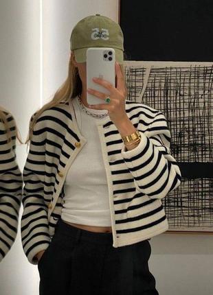 Трендовий відгуки покупців про кардиган светр кофта в стилі zara полосатий смугастий1 фото