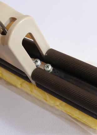 Швабра для мытья пола стен с двойным отжимом и пластиковым основанием телескопическая выдвижная