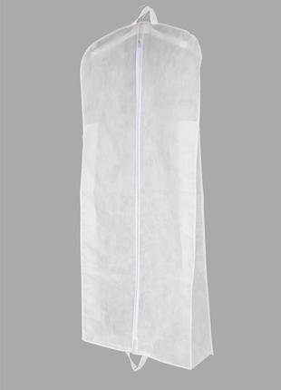 Чехол для одежды свадебный белый с расширением коф пром 60х160х14 см для свадебного платья