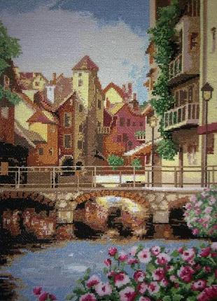 Вишита картина містечко 24x33