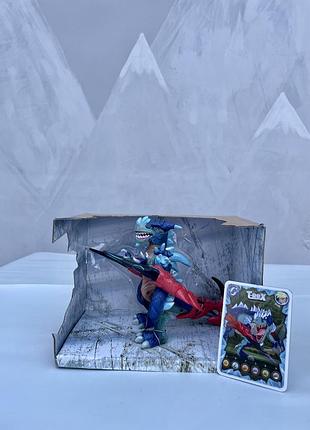 Динозавр детский игрушечный мальчику dinofroz - t-rex gladiator увеличивает броню для битвы