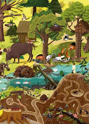 Віммельбух розвиваюча книга для дітей рік у лісі3 фото