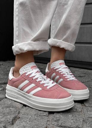 Adidas gazelle  кросівки натуральна замша пудра