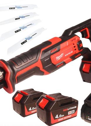 Сабельная пила аккумуляторная 36v 4ah milwaukee m18 fsz-ox