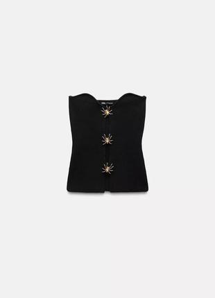 Чорний топ жіночий zara new