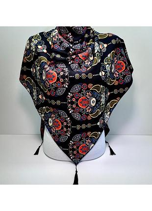 Жіноча тепла косинка на флісі. зимова жіноча тепла хустка. турецька натуральна косинка