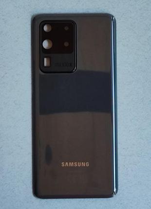 Samsung galaxy s20 ultra cosmic black задняя крышка с защитным стеклом камеры чёрного цвета