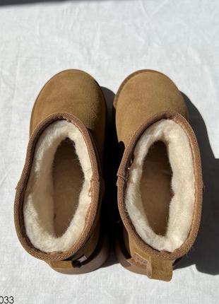 Руді уггі на платформі, угги рыжие платформа, короткие угги платформа, уггі, угі 40р код 06033