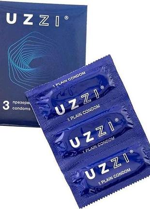 Презервативи uzzi plain, гладкі (1пач/3шт) тм uzzi