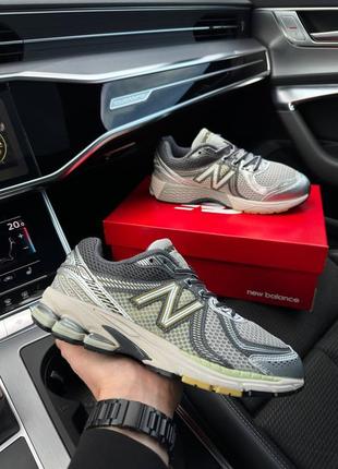 Мужские кроссовки new balance 860v2 white grey silver