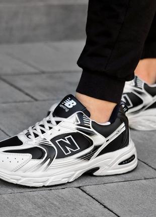 Кроссовки зимние new balance 530 мужские кожа натуральный мех 41 42 43 44
