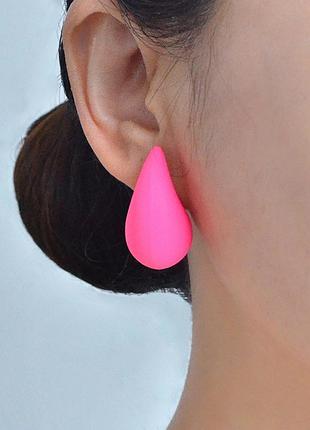 Топ серьги капли в стиле zara стильные сережки