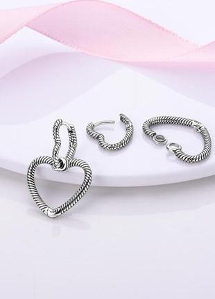 Серьги серебро silver_pandora original4 фото