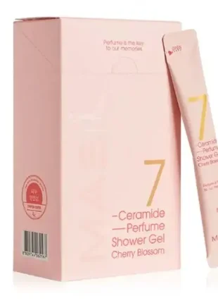 Гель для душа с керамидами с ароматом вишни цветущей masil 7 ceramide perfume shower gel cherry blos