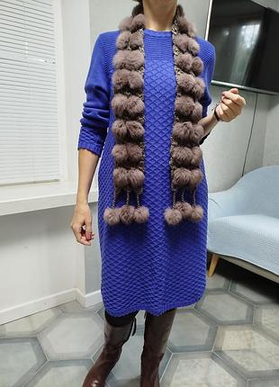 Шарф с мехом от miorgio passigatti