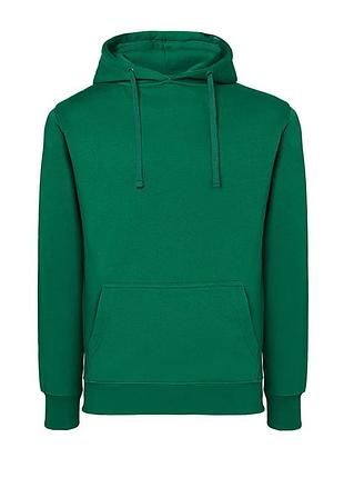 Мужской зеленый худи jhk kangaroo, размер xl, теплый базовый с начесом