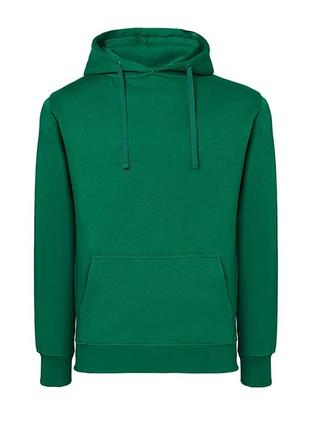 Мужской зеленый худи jhk kangaroo, размер s, теплый базовый с начесом