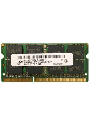 Оперативна пам'ять для ноутбука micron so-dimm ddr3l 8gb 1600mhz pc3l-12800 2rx8 б/в