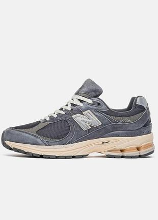 Мужские кроссовки balance 2002r dark grey cream 41-45р stock x
