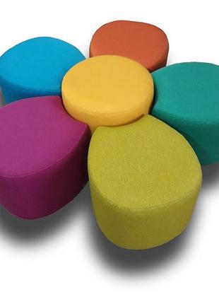 Комплект детских пуфиков "цветок"