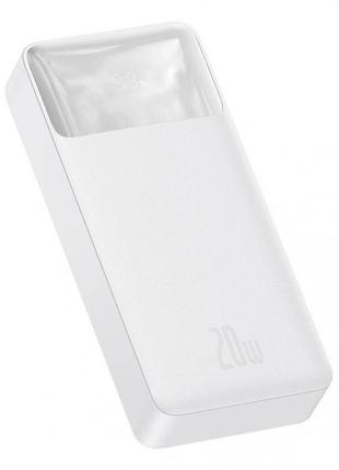Зарядний акумулятор baseus bipow digital display 20000mah overseas edition 20w ppbd050302 (білий)