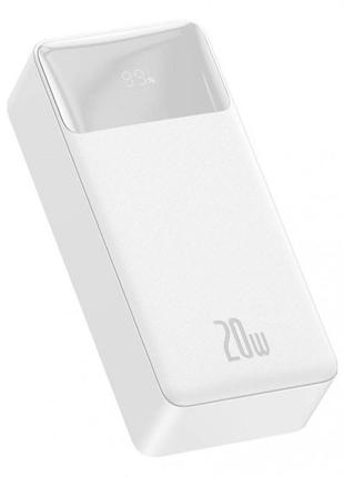Зарядний акумулятор baseus bipow digital display 30000mah 20w ppbd050402 (білий)