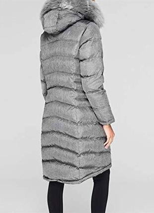 Оригінальне тепле пальто пуховик karrimor long down jacket ladies m сірого кольру 🤍2 фото