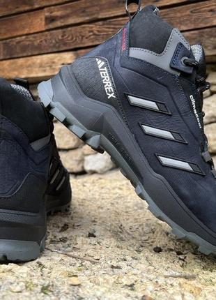 Зимние кожаные ботинки, кроссовки термо, adidas clima gore-tex denim