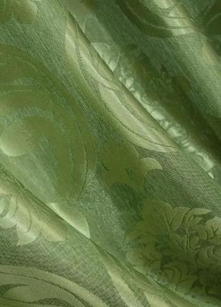 Шторна тканина жакард, колекція "ліон". колір оливковий