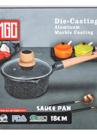 Сотейник с антипригарным покрытием 2,9 л с толстым дном ø 18 см mgc