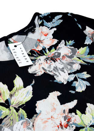 Брендова красива блуза new look квіти етикетка2 фото