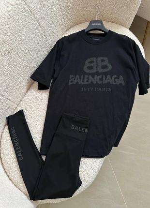 Чёрные лосины леггинсы баленсиага balenciaga4 фото