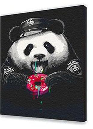Картина по номерам панда без подрамника сластена 40х50 см арт-крафт1 фото