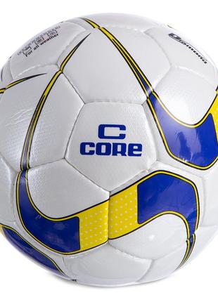 М'яч футбольний diamond cr-024 no5 біло-синьо-жовтий (57568026)