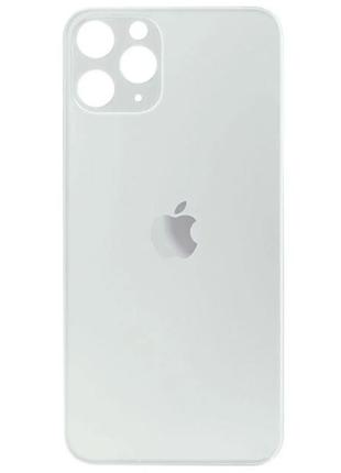 Задня кришка (скло) iphone 12 pro max silver (big hole)