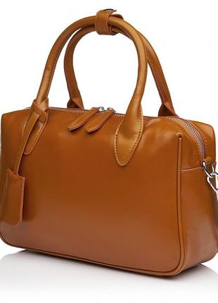 Сумка жіноча з натуральної шкіри руда bags4life 9901