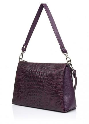Сумка женская из натуральной кожи бордо vito torelli 1065 4102/1072 кроко