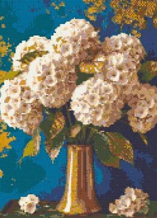 Алмазна мозаїка "букет гортензій" 40*50 см