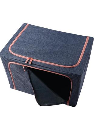 Коробка-органайзер для зберігання із застібкою та ручками 100 л