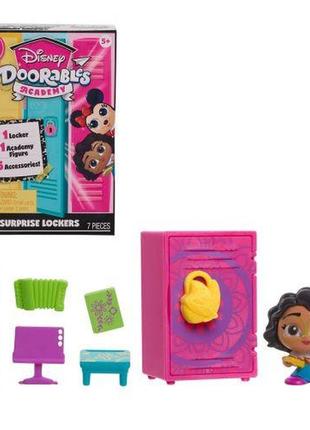 Ігровий набір disney doorables серії "academy" - шафка з сюрпризом (фігурка, аксесуари)