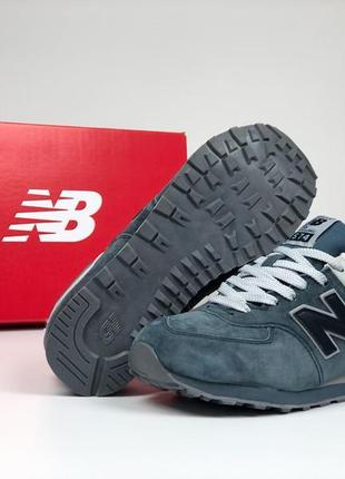 Зимние женские кроссовки new balance 574 grey More fur консульт серого цвета мех3 фото