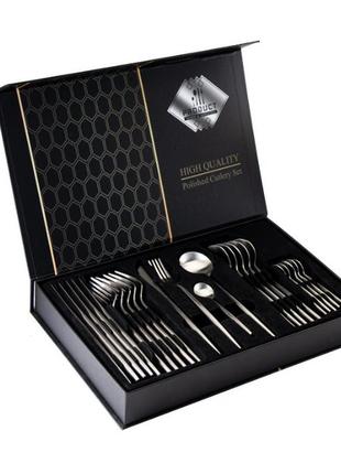 Набор столовых приборов 9512 24 предмета серебристый trn trn
