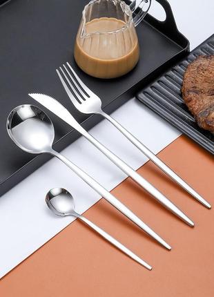 Набор столовых приборов 9512 24 предмета серебристый trn trn