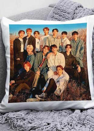 Декоративна подушка плюшева подарунок з принтом kpop seventeen
