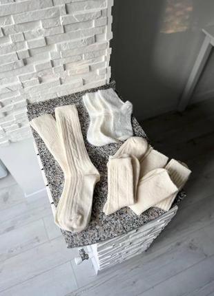 Базовые носки шерстяные, базовые теплые однотонные носки, белые носки, теплые носки...