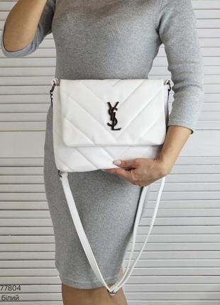 Женская стильная и качественная сумка из эко кожи белая